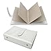 WarmHut Earrings Organizer Book, Small Portable Travel Jewelry Earrings Ear Studs Organizer Holder Display Storage Bag Case Box (White)
