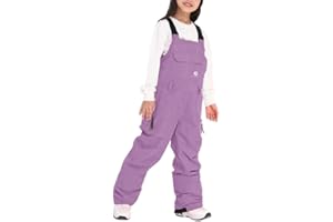 Aurgelmir Kids Essential Insulated Waterproof Snow Bibs Overalls Girls Boys Winter Warm Outdoor Cute Ski Mountain Pants