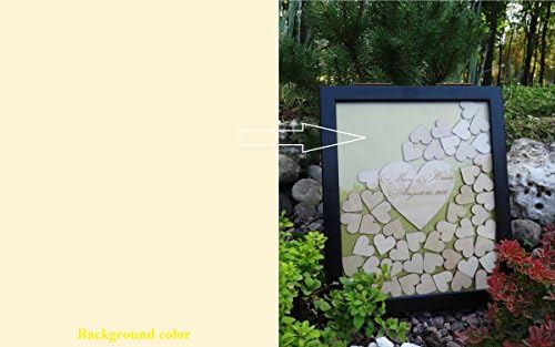 Alternative Guest Book Wedding Guest Book Personalized Drop Top box Heart Guestbook Custom wedding guestbook Memory Box Black Guestbook (30 hearts, Ivory)