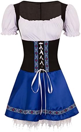 CLUBCORSETS Ladies Blue Beer Maid Oktoberfest Costume Sizes S-6XL