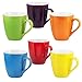 Bruntmor 16 Oz Plain Coffee Mug Set of 6, Large 16 Ounce Ceramic Mugcup Set In Multiple Color, Best Coffee Mug For Your Birthday Gift