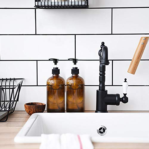 Yebeauty Pump Bottle, Pump Lotion Dispenser 17oz/500ml Empty Bottle with Pump Multipurpose for Emulsion Shampoo or Body Wash Bottle Pack of 2