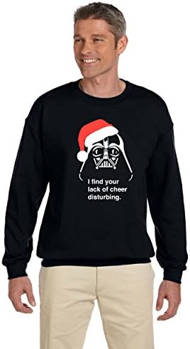 Star Wars Men's Black Ugly Christmas Sweater I Find Your Lack Of Cheer Disturbing (M)