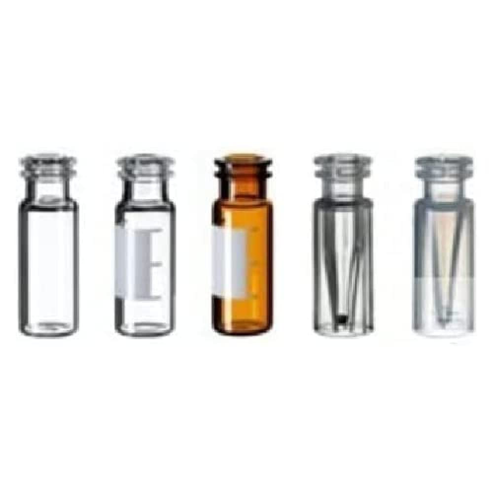 Neolab 1053/Neochrom Schnappringf Läschchen with labelling field Opening 11 mm – 12 mm x 32 mm, 2 clear glass (Pack of 100)