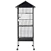 Giantex 61″ Large Parrot Bird Cage Play Top Pet Supplies w/Perch Stand Two Doors Ironthumb 2