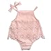 Newborn Baby Girl Infant Romper Jumpsuit Bodysuit Tutu Lace Dress Clothes Outfit (12-18 Months, Pink)