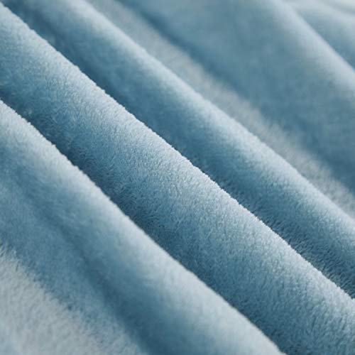 MERRYLIFE Decorative Sherpa Throw Blanket Ultra-Plush Comfort | Soft, Colorful | Home, Couch, Outdoor, Travel Use (60" 70",Blue