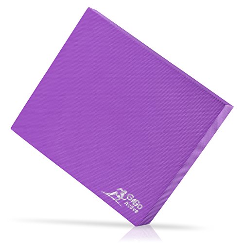 Go Go Active Balance Pad (Thick) – Exercising Training Mat for Therapy, Yoga, Pilates, CrossFit and Fitness – Non-Skid Bottom, Ecofriendly, Double-Sided – Home or Gym Use – XL 19×15” (Purple)