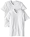 Hanes Men's Nano Premium Cotton V-Neck T-Shirt (Pack of 2), White, Medium