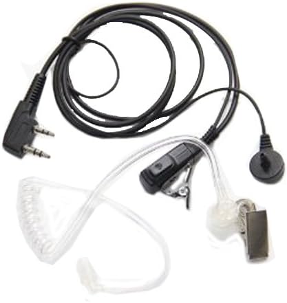 5Pack Earpiece Headset Air Covert Acoustic Tube Microphone Compatible for Baofeng Radio BF-F8HP BF-F9 UV-82 UV-82HP UV-82C UV-5R UV-5R5+ UV-5RA UV-5RE Kenwood Puxing Wouxun Two Way Radio(5 Packs)