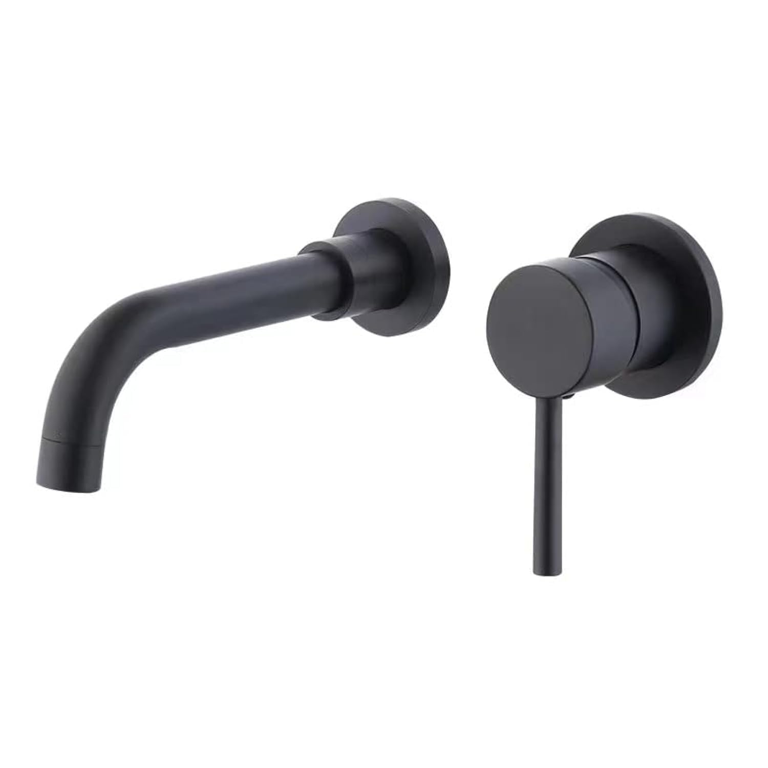 ImiiHO 019 Matte Black Basin Tap, Wall Mounted, Cold & Hot, Brass, 360° Rotation