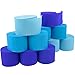 Coceca 12 Rolls 984ft Baby Blue Crepe Paper Streamers, 3 Different Blue Streamer for Birthday Party Baby Shower Wedding Family Gathering Thanksgiving Christmas Decorations DIY