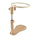 BWRMHME Sit-On Embroidery Frame Table Solid Wood Embroidery Lap Stand Embroidery Hoop Stand Cross Stitch Rack with 9.5Inch Hoop