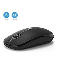 Ratón inalámbrico Bluetooth de 2,4 GHz, Jelly Comb Dual Mode Slim Wireless Mouse con 2400 DPI compatible para PC, portátil, Mac, Android, Windows