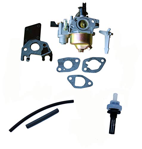 Everest Carburetor Compatible with Honda GX160 GX200 5.5HP 6.5HP Adjustable with Gaskets Insulator Fuel Filter & Fuel Line Tiller Pressure Washer Compactor