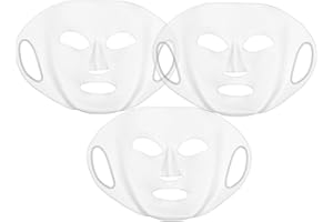 HOMOCONO Reusable Silicone Face Mask Cover 3-Pack for Skincare Sheet Mask Protection and Moisture Seal Facial Care Accessory