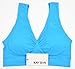 KAY SINN 2 Pack Womens Padded Wirefree Sports Bra Acid Blue Black 3X-Large