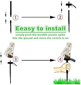 Apluskis Owl Solar LED Garden Light Outdoor Waterproof Brown view 6