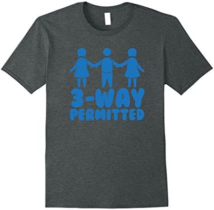 Mens 3-Way Permitted Funny Adult Sex Games College Shirt XL Dark Heather