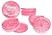 Neon Hot Pink Beamer 62mm 3 Piece 55 Pyramid Shaped Teeth (Prevents Breaks) VIRGIN ACRYLIC Grinder / Spice Mill with Storage Compartment, Neodymium Magnet. Tobacco Coffee Herbs Spices + Beamer Sticker