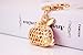 Jzcky Shzrp Cute Rabbit Shape Crystal Rhinestone Keychain Key Chain Sparkling Key Ring Charm Purse Pendant Handbag Bag Decoration Holiday Gift(Pink)