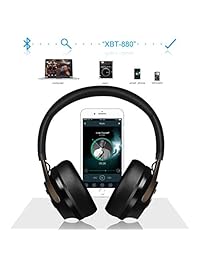 Riwbox XBT 880   Auriculares inalámbricos Bluetooth con micrófono y control de volumen para iPhone, iPad, PC, teléfonos móviles, TV