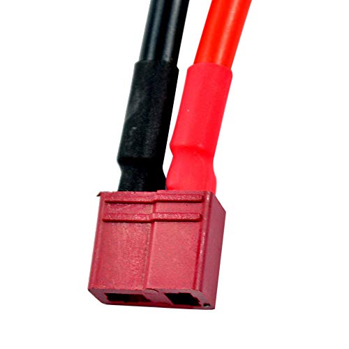 HRB 2PCS Deans T Plug Series Connector Cable Serial 1 Female to 2 Male Deans Connector Adapter Y Wire Style for RC Lipo Battery