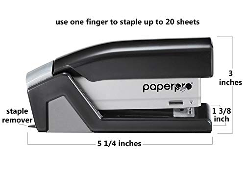 PaperPro Compact Desktop Stapler, Black and Gray