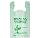 Truebion Eco Friendly, 100% Biodegradable & Compostable Certified ASTM D5511 D5526,Thank You T-Shirt Grocery Shopping Bags - 500 Count