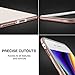 RANVOO iPhone 8 Plus/iPhone 7 Plus Premium Bumper Case, Flexible Protective Aluminum TPU Hybrid Bumper Frame [Support Wireless Charging] for Apple iPhone 8 Plus and iPhone 7 Plus, Rosegold [Armor]