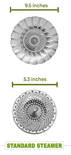 image for Sensible Needs Standard Vegetable Steamer Basket Set - Steamer Insert 
