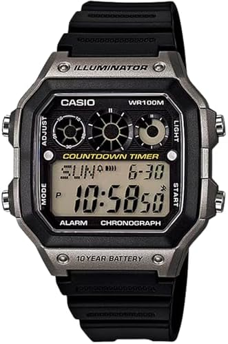 Amazon.com: Casio AE1200 Series | Men's Digital Watch | Black/Gray