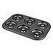 Evelots 5456 Mini Donut Pan Non Stick 6 Cavity Dishwasher Safe, 10.5x7.5x0.65 Inch, S/2
