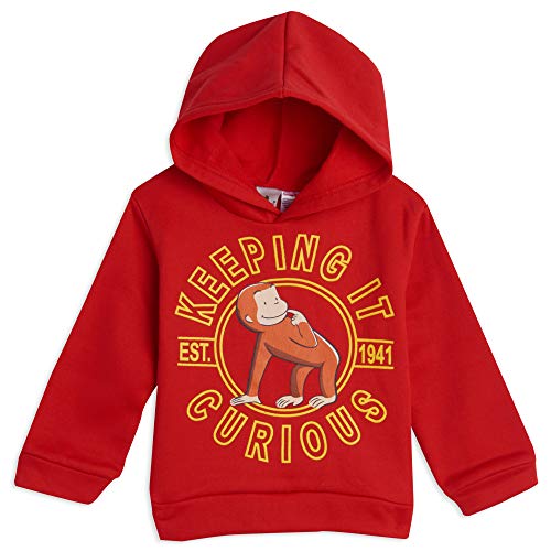 Curious George Toddler Boys Fleece Pullover Hoodie Red 3T in Oman