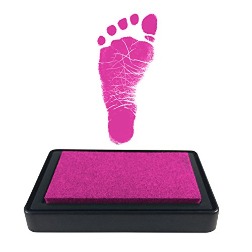 ReignDrop Ink Pad For Baby Footprints and Hand prints, Create Impressive Keepsake Stamp, Non-Toxic, Acid-Free Ink, Easy To Wipe and Wash Off Skin, Smudge Proof and Long Lasting Keepsakes (Pink) - Thumbnail 7