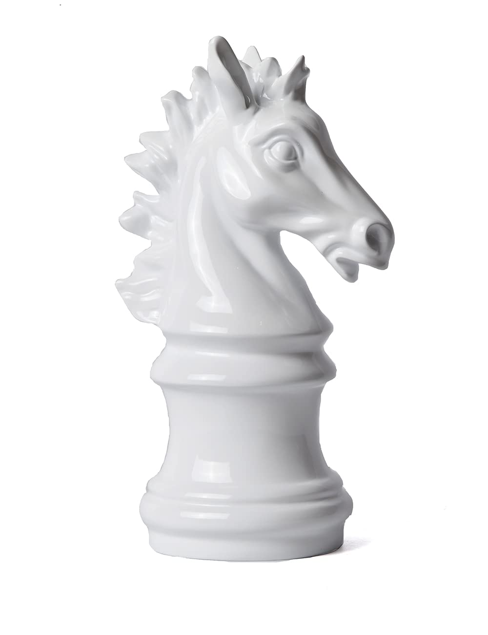 NENBOLEC Modern Sculpture Decor Chess Statue Figurine Home Gifts Ornament Table Centerpiece Crafts Polyresin Arts White 25cm