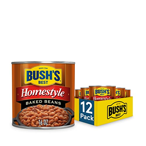 BUSH'S BEST Homestyle Baked Beans, Canned Baked Beans, Source of Plant