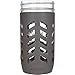 JarJackets Silicone Mason Jar Protector Sleeve - Fits Ball, Kerr 24oz (1.5 pint) Wide-Mouth Jars | Package of 4 (Charcoal)