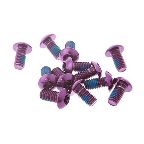 ULKEME 12Pcs Bicycle Brake Disc Screws Alloy Steel Bolt Rotor Cycling For Mountain Bike (purple) - Thumbnail 3