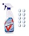 Multi Functional Effervescent Spray Cleaner Set, All Purpose Home Cleaning Effervescent Spray Cleaner Car Windshield Glass Washer Tablets Cleaner Concentrate Cleaning Tool- 10pcs with Bottle