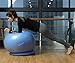RGGD&RGGL Yoga Ball Chair, Exercise Balance Ball Chair 65cm with Inflatable Stability Ring, 2 Resistant Bands and Pump for Core Strength and Endurance (Upgrade Blue)