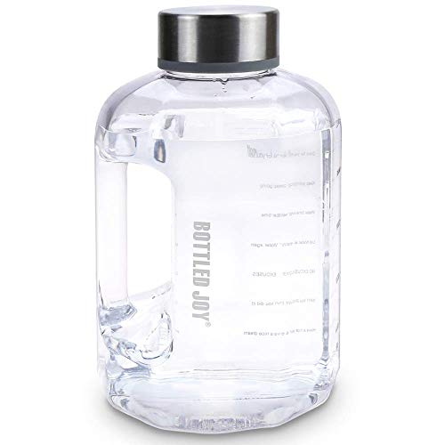 BOTTLED JOY Large Water bottle Portable Half Gallon Water Bottle Jug 2.
