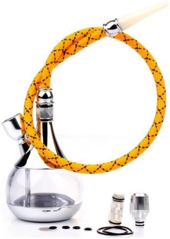 Amazon 舶来堂本舗オリジナル商品 普通のタバコもok 携帯タイプ アラビアン シーシャ型 水パイプ 水タバコ ダブルフィルターで喉越しまろやか シルバー H7125 ホーム キッチン