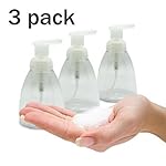 Foaming Soap Dispenser Set of 3 pack 300ml (10 oz) Empty Bottles Hand Soap Liquid Containers. Save Money! Less soap is used per hand washing session Perfect for Castile Liquid Soap