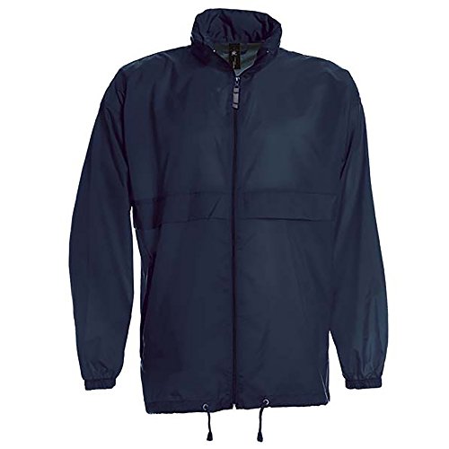 B&C Sirocco Mens Lightweight Jacket/Mens Outer Jackets (3XL) (Navy Blue) - Thumbnail 5