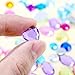 Blulu 600 Pieces Gems Acrylic Craft Jewels Flatback Rhinestones Gemstone Embellishments Heart Star Square Oval and Round, Assorted Color (8 to 14 mm)