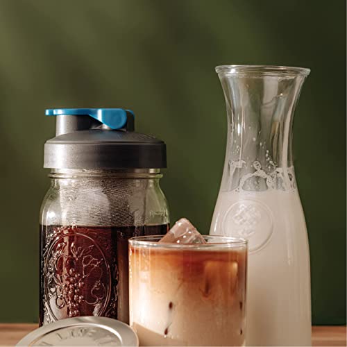 County Line Kitchen Cold Brew Mason Jar iced Coffee Maker, Durable