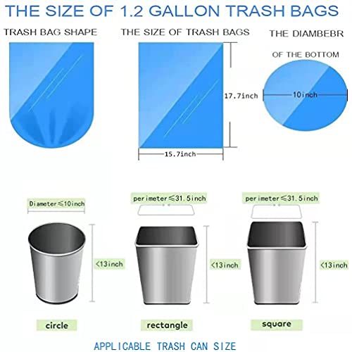 N/C 1.2 Gallon Trash Bags, 150 Count Small Trash Can Liners for
