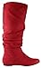 Cambridge Select Women's Slouchy Knee High Flat Boot (8.5 B(M) US, Burgundy IMSU)