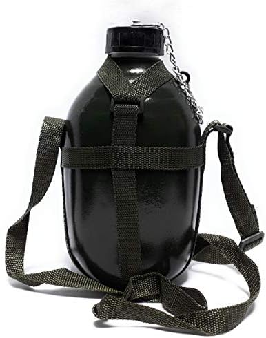 ZIGLY Outdoor Sport Military Aluminum Water Bottle Army Green Cloth Cover Camping Picnic Tools 1300 ML